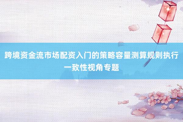 跨境资金流市场配资入门的策略容量测算规则执行一致性视角专题