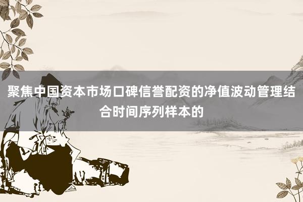 聚焦中国资本市场口碑信誉配资的净值波动管理结合时间序列样本的